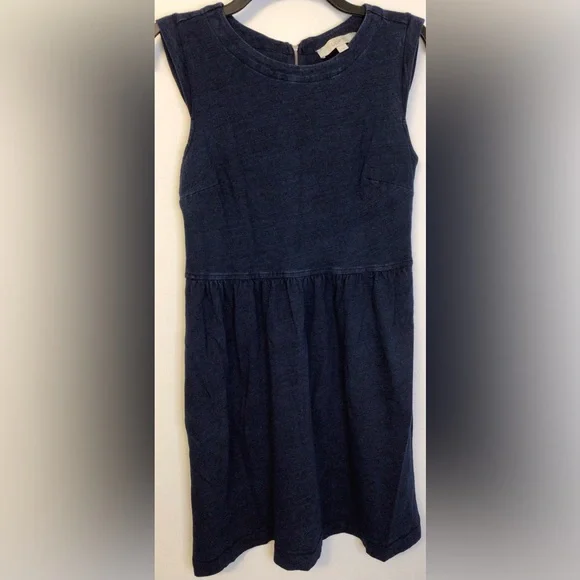 Loft sleeveless navy midi dress size 4 - Picture 2 of 4
